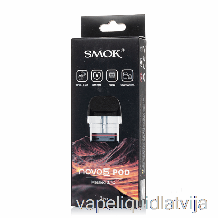 Smok Novo 5 Nomaiņas Pods 0,7ohm Meshed Mtl Pods Vape šķidrums